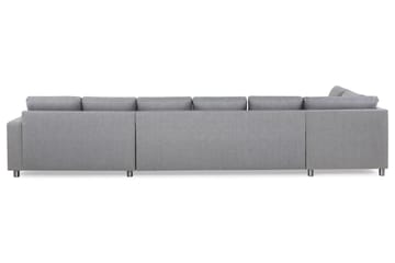 Crazy 6-seters Venstrevendt U-formet XX-Large Sofa med Divan og Sjeselong i Stoff - Grå - Møbler - Sofaer - U-sofa