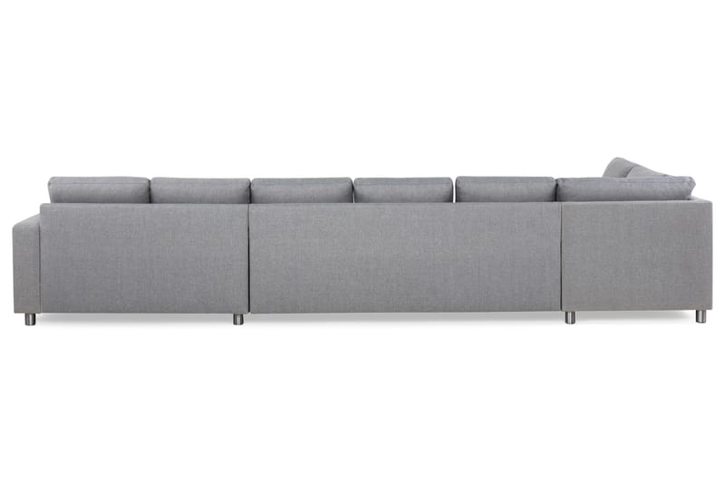Crazy 6-seters Venstrevendt U-formet XX-Large Sofa med Divan og Sjeselong i Stoff - Grå - Møbler - Sofaer - U-sofa