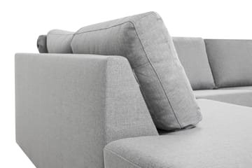 Crazy 6-seters Venstrevendt U-formet XX-Large Sofa med Divan og Sjeselong i Stoff - Grå - Møbler - Sofaer - U-sofa