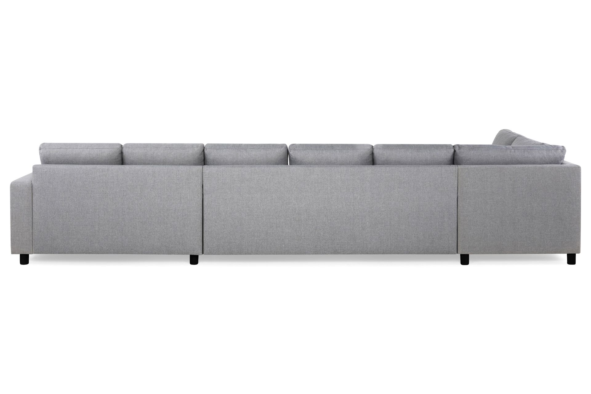 Crazy 6-seters Venstrevendt U-formet XX-Large Sofa med Divan og Sjeselong i Stoff - Grå - Møbler - Sofaer - U-sofa