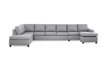 Crazy 6-seters Venstrevendt U-formet XX-Large Sofa med Divan og Sjeselong i Stoff