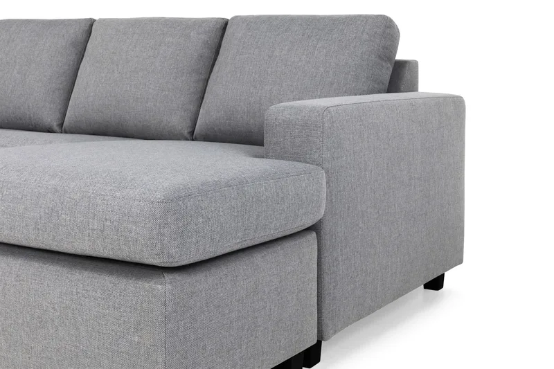 Crazy 6-seters Venstrevendt U-formet XX-Large Sofa med Divan og Sjeselong i Stoff - Grå - Møbler - Sofaer - U-sofa