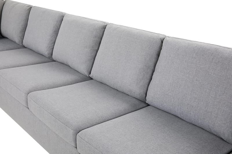 Crazy 6-seters Venstrevendt U-formet XX-Large Sofa med Divan og Sjeselong i Stoff - Grå - Møbler - Sofaer - U-sofa
