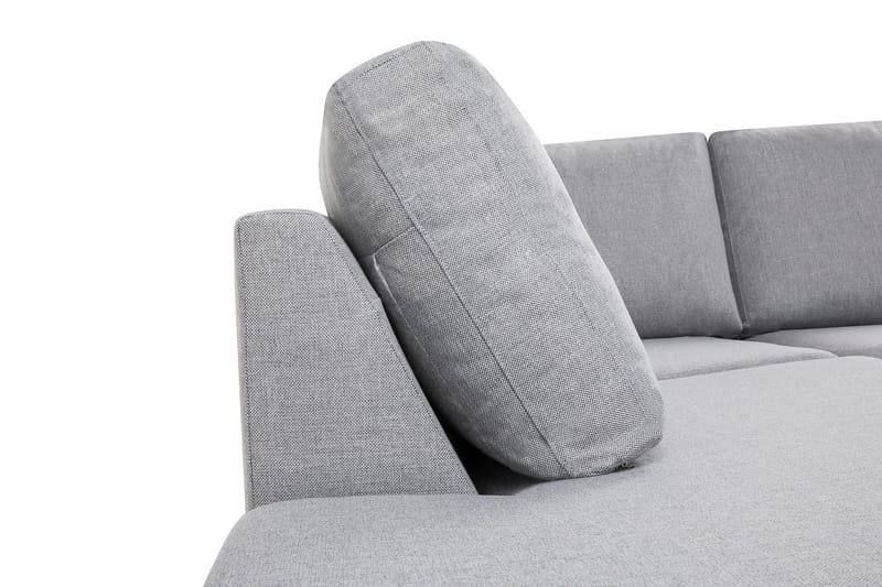 Crazy 6-seters Venstrevendt U-formet XX-Large Sofa med Divan og Sjeselong i Stoff - Grå - Møbler - Sofaer - U-sofa