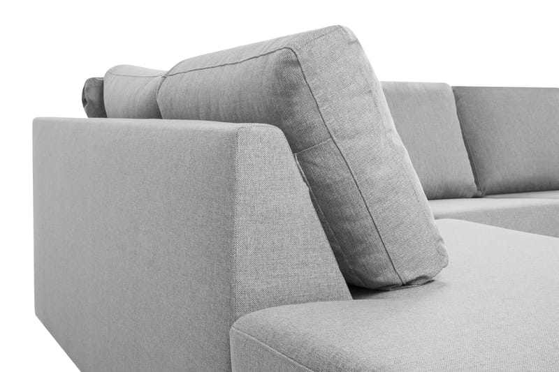Crazy 6-seters Venstrevendt U-formet XX-Large Sofa med Divan og Sjeselong i Stoff - Grå - Møbler - Sofaer - U-sofa
