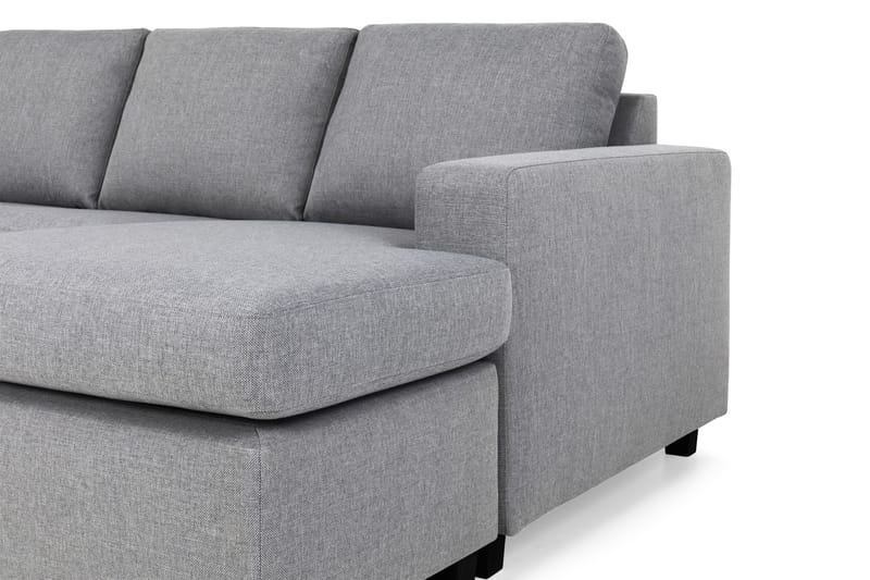 Crazy 6-seters Venstrevendt U-formet XX-Large Sofa med Divan og Sjeselong i Stoff - Grå - Møbler - Sofaer - Skinnsofaer