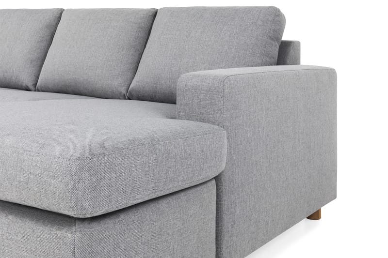 Crazy 6-seters Venstrevendt U-formet XX-Large Sofa med Divan og Sjeselong i Stoff - Grå - Møbler - Sofaer - U-sofa