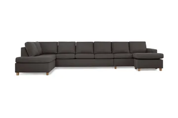 Crazy 6-seters Venstrevendt U-formet XX-Large Sofa med Divan og Sjeselong i Stoff