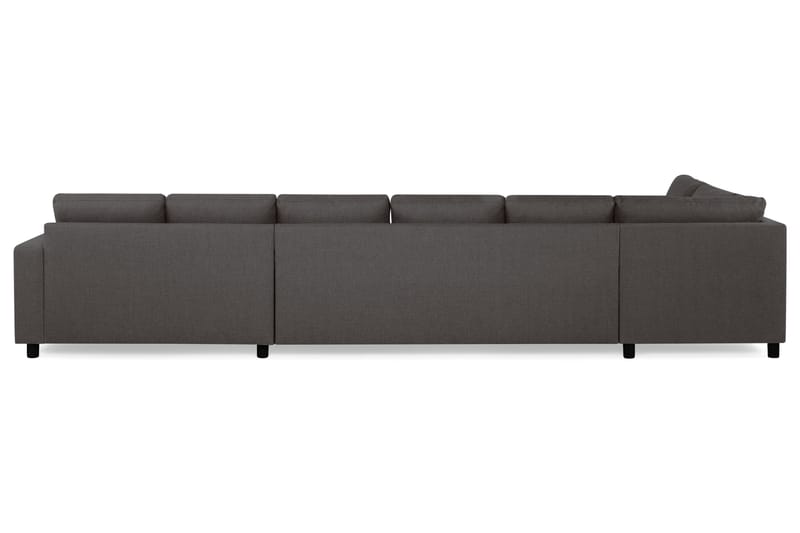 Crazy 6-seters Venstrevendt U-formet XX-Large Sofa med Divan og Sjeselong i Stoff - Mørk grå - Møbler - Sofaer - U-sofa