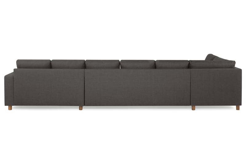 Crazy 6-seters Venstrevendt U-formet XX-Large Sofa med Divan og Sjeselong i Stoff - Mørk grå - Møbler - Sofaer - U-sofa