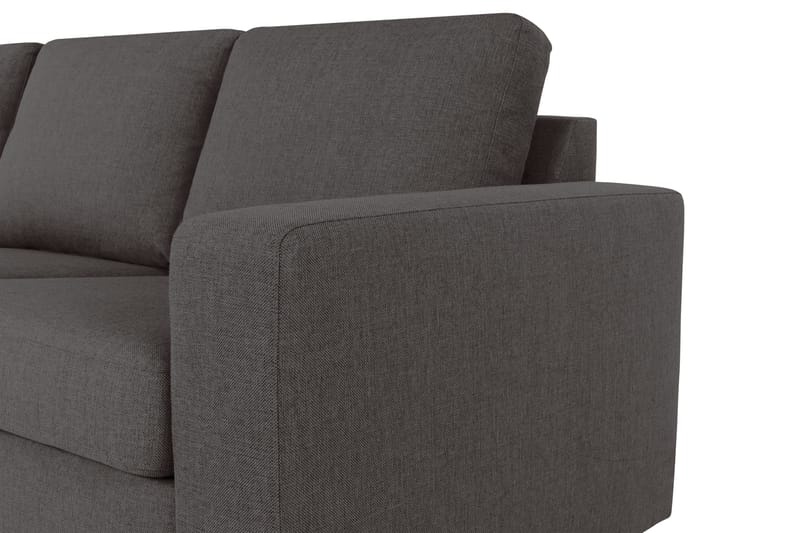 Crazy 6-seters Venstrevendt U-formet XX-Large Sofa med Divan og Sjeselong i Stoff - Mørk grå - Møbler - Sofaer - U-sofa