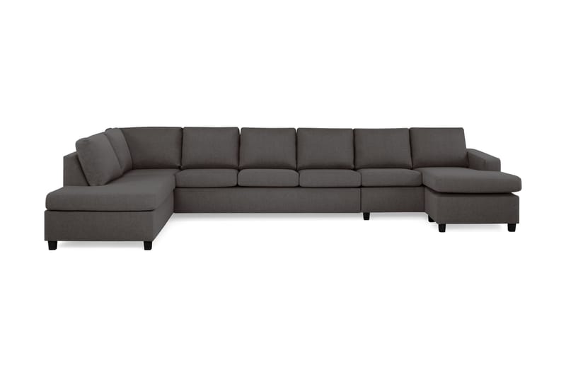 Crazy 6-seters Venstrevendt U-formet XX-Large Sofa med Divan og Sjeselong i Stoff - Mørk grå - Møbler - Sofaer - Skinnsofaer