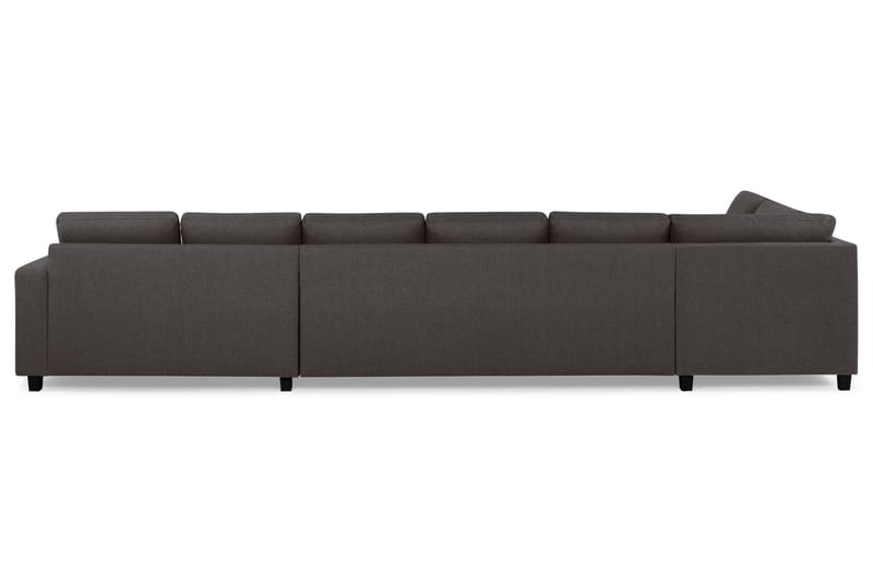 Crazy 6-seters Venstrevendt U-formet XX-Large Sofa med Divan og Sjeselong i Stoff - Mørk grå - Møbler - Sofaer - Skinnsofaer