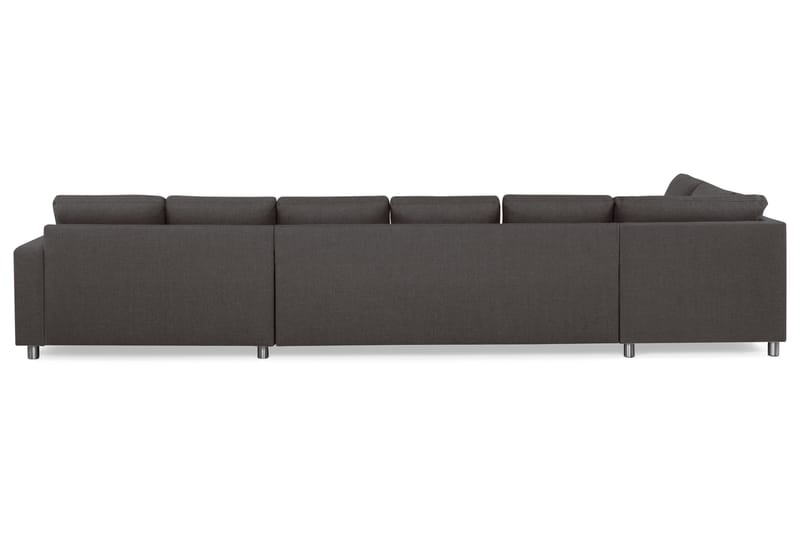 Crazy 6-seters Venstrevendt U-formet XX-Large Sofa med Divan og Sjeselong i Stoff - Mørk grå - Møbler - Sofaer - U-sofa