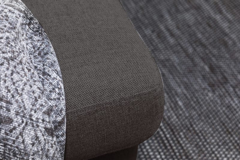 Crazy 6-seters Venstrevendt U-formet XX-Large Sofa med Divan og Sjeselong i Stoff - Mørk grå - Møbler - Sofaer - U-sofa