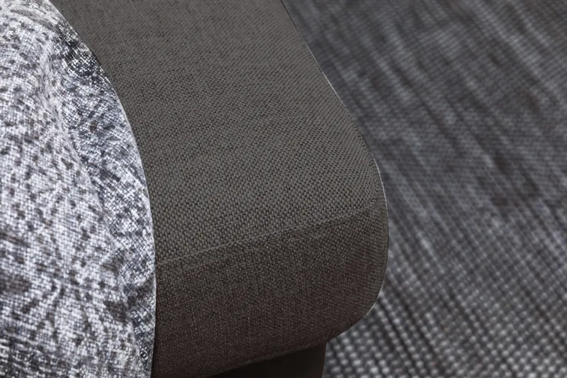 Crazy 6-seters Venstrevendt U-formet XX-Large Sofa med Divan og Sjeselong i Stoff - Mørk grå - Møbler - Sofaer - U-sofa