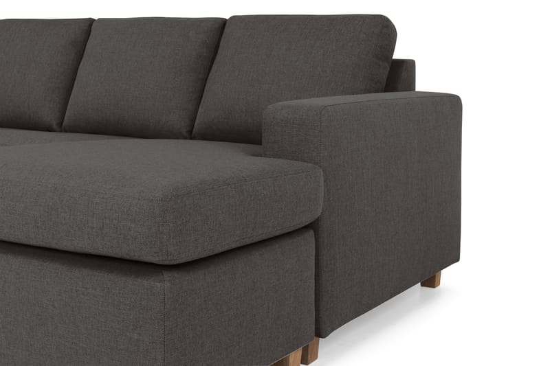 Crazy 6-seters Venstrevendt U-formet XX-Large Sofa med Divan og Sjeselong i Stoff - Mørk grå - Møbler - Sofaer - U-sofa