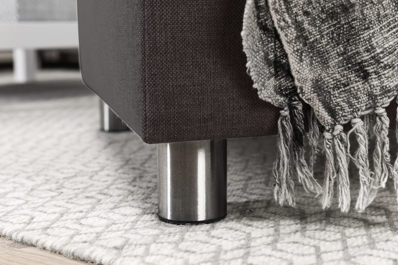 Crazy 6-seters Venstrevendt U-formet XX-Large Sofa med Divan og Sjeselong i Stoff - Mørk grå - Møbler - Sofaer - U-sofa