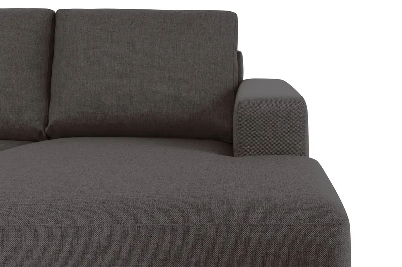 Crazy 6-seters Venstrevendt U-formet XX-Large Sofa med Divan og Sjeselong i Stoff - Mørk grå - Møbler - Sofaer - U-sofa