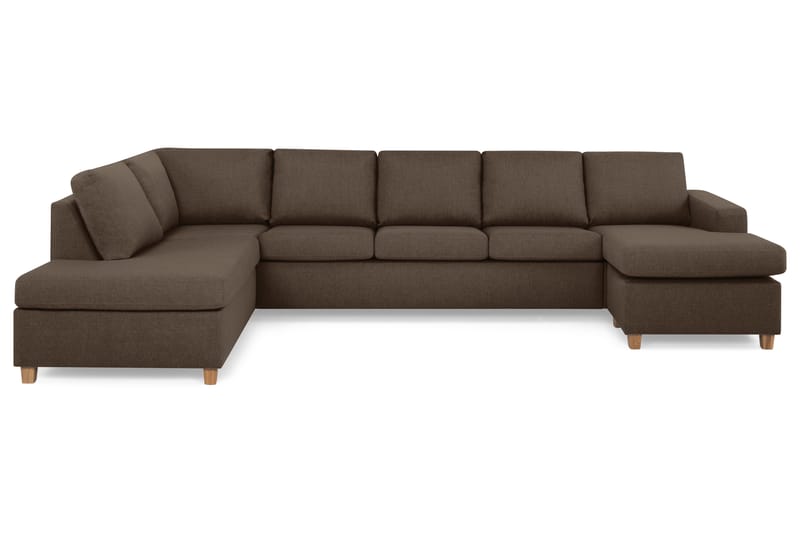 Crazy U-sofa XL Divan Høyre - Brun - U-sofa