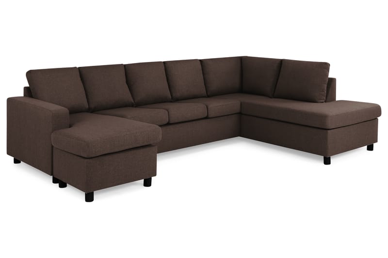 Crazy U-sofa XL Divan Venstre - Brun - U-sofa