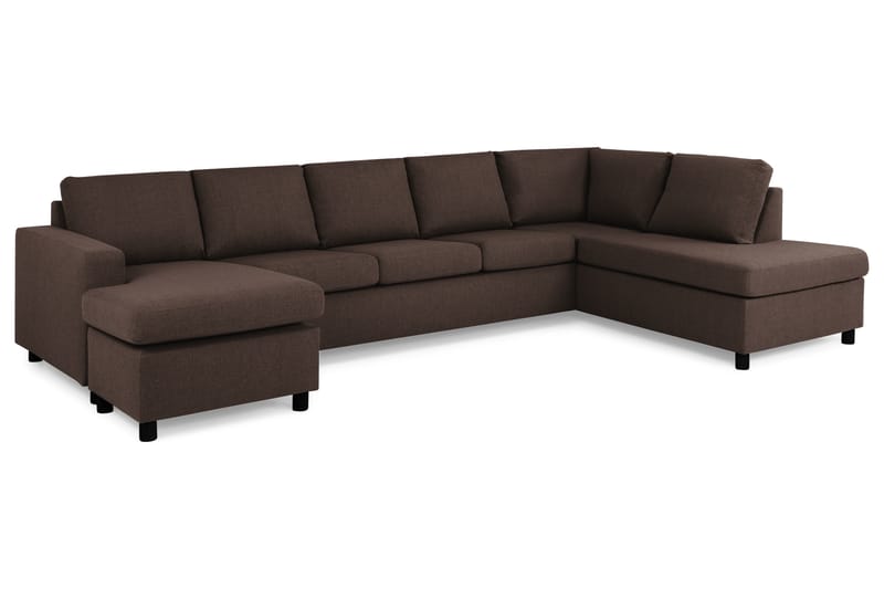 Crazy U-sofa XL Divan Venstre - Brun - U-sofa