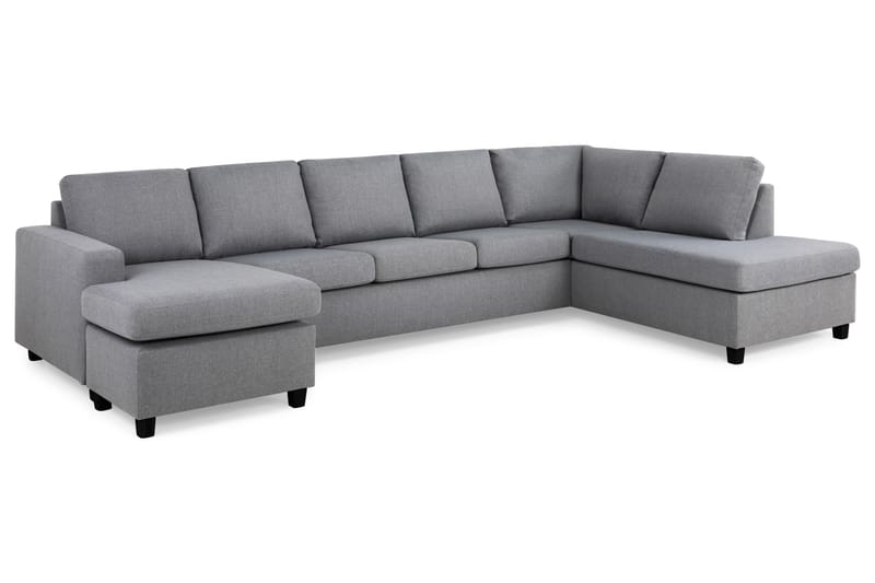Crazy U-sofa XL Divan Venstre - Lysegrå - U-sofa
