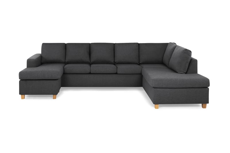 Crazy U-sofa XL Divan Venstre - Mørkegrå - U-sofa