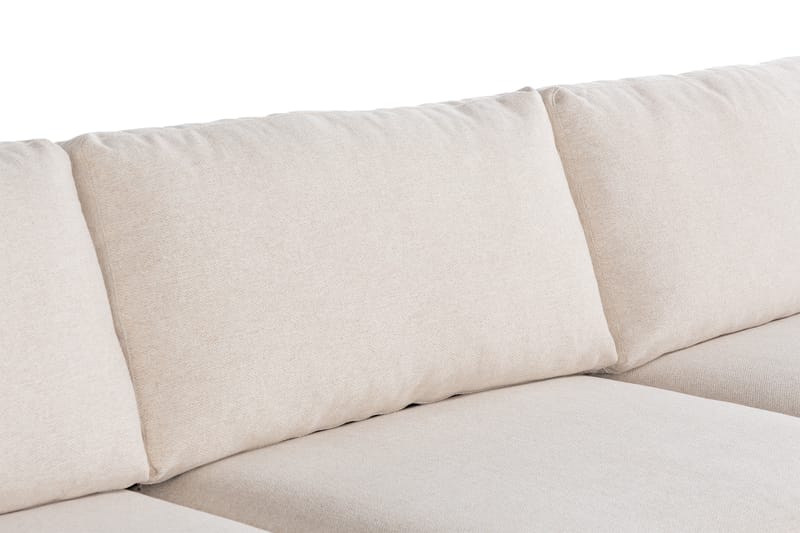 Cuba 5-seters Høyrevendt U-formet Sofa med Divan og Sjeselong i Kunstlær/Stoff - Brun / Beige - Møbler - Sofaer - U-sofa
