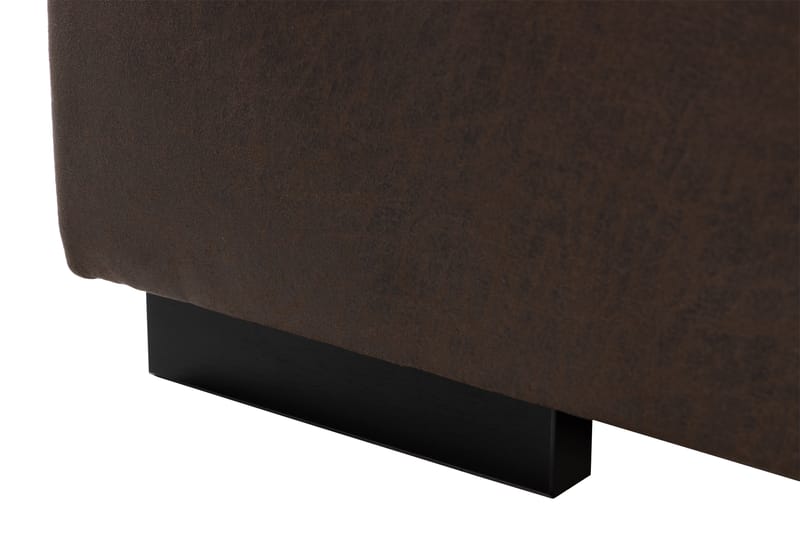Cuba 5-seters Høyrevendt U-formet Sofa med Divan og Sjeselong i Kunstlær/Stoff - Brun / Beige - Møbler - Sofaer - U-sofa