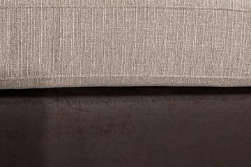 Cuba 5-seters Høyrevendt U-formet Sofa med Divan og Sjeselong i Kunstlær/Stoff - Brun / Beige - Møbler - Sofaer - U-sofa