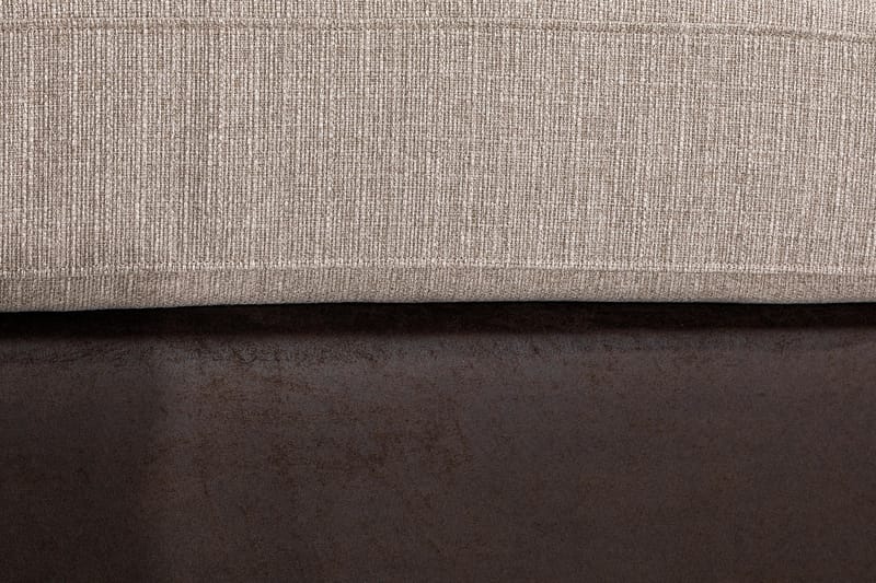 Cuba 5-seters Høyrevendt U-formet Sofa med Divan og Sjeselong i Kunstlær/Stoff - Brun / Beige - Møbler - Sofaer - U-sofa