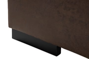 Cuba 5-seters Høyrevendt U-formet Sofa med Divan og Sjeselong i Manchester/Kunstlær inkl. Pynteputer - Brun / Beige - Møbler - Sofaer - U-sofa