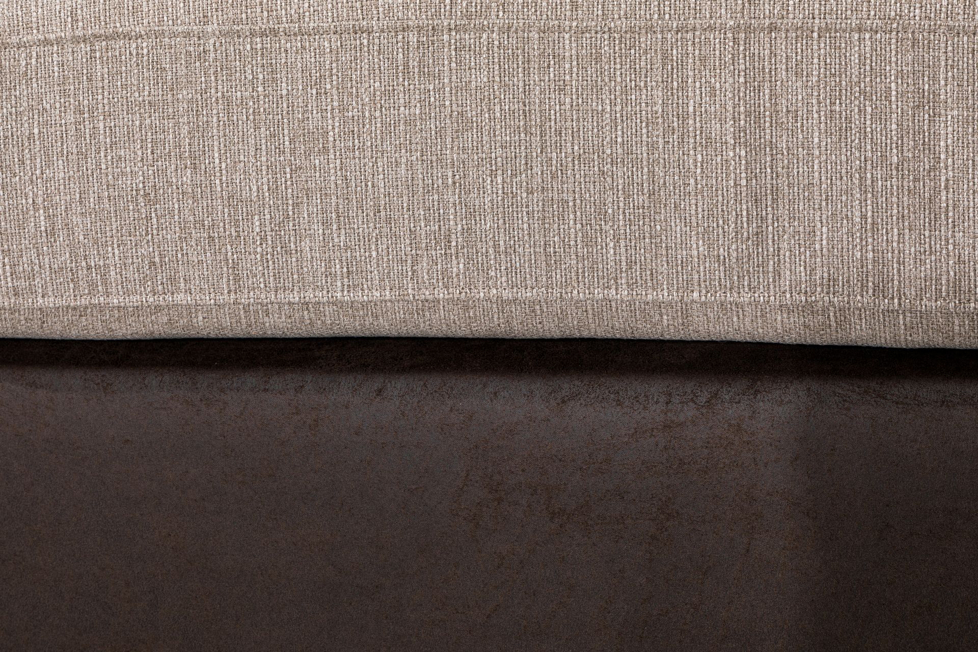 Cuba 5-seters Venstrevendt U-formet Large Sofa med Divan og Sjeselong i Kunstlær/Stoff - Brun / Beige - Møbler - Sofaer - U-sofa