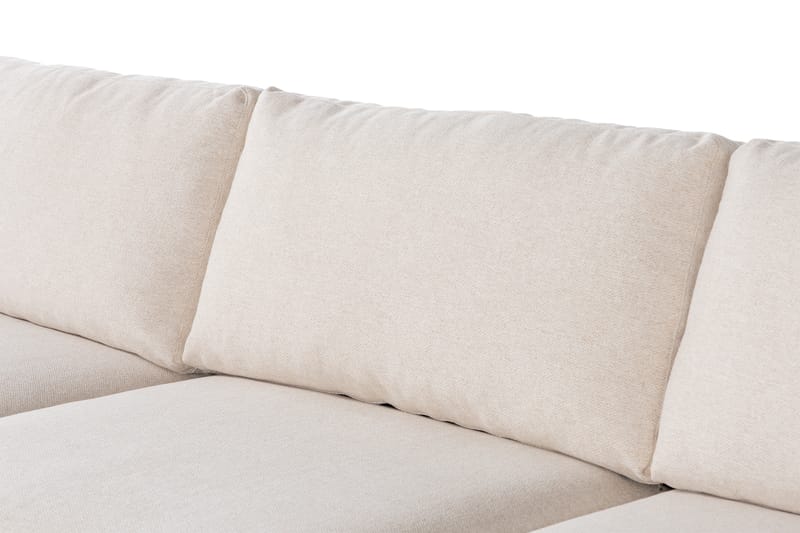 Cuba 5-seters Venstrevendt U-formet Sofa med Divan og Sjeselong i Kunstlær/Stoff - Brun / Beige - Møbler - Sofaer - U-sofa