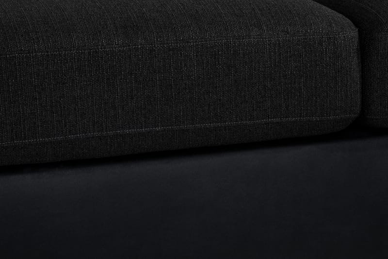 Cuba 5-seters Venstrevendt U-formet Sofa med Divan og Sjeselong i Kunstlær/Stoff - Grå / Svart - Møbler - Sofaer - U-sofa