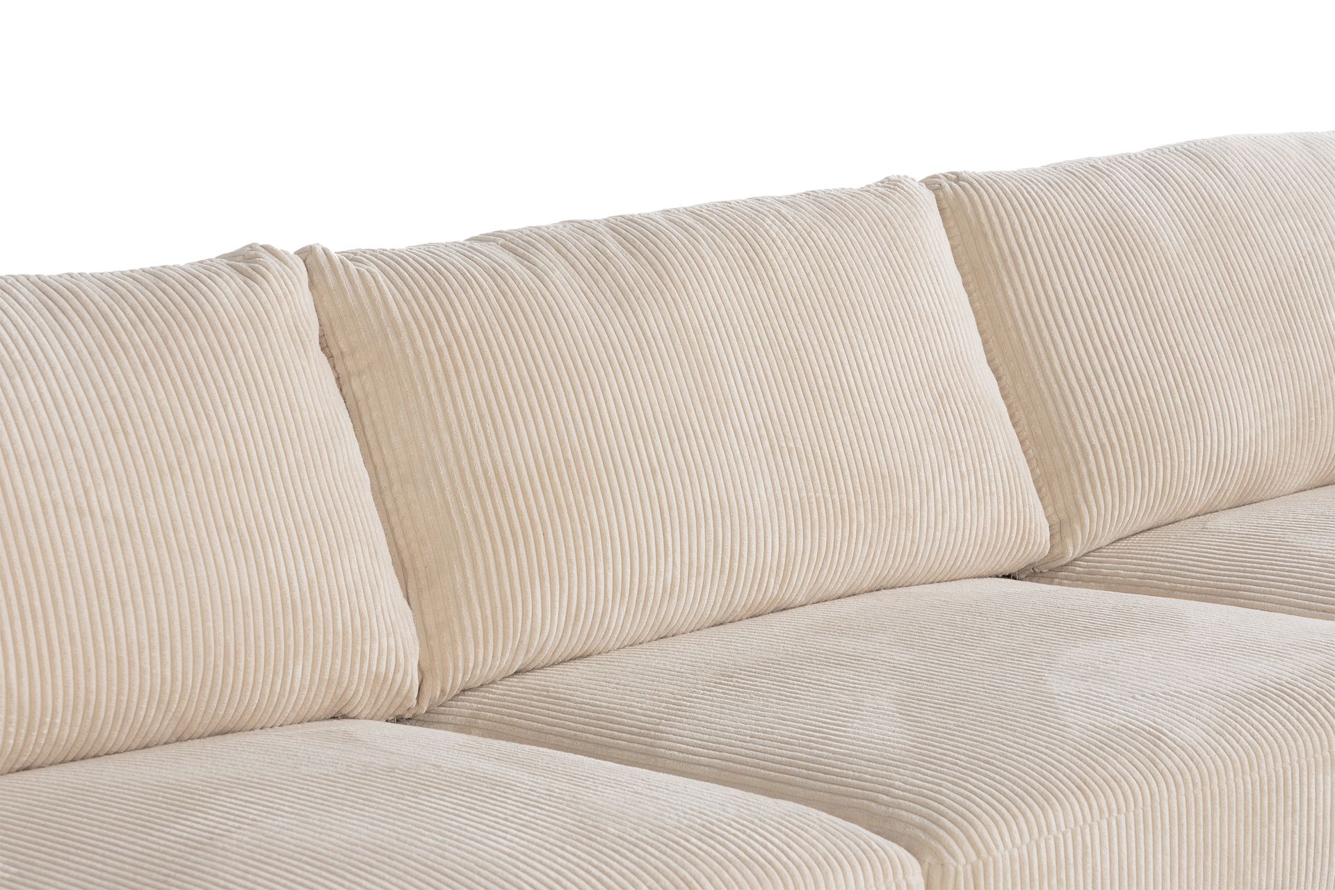 Cuba 5-seters Venstrevendt U-formet Sofa med Divan og Sjeselong i Manchester/Kunstlær - Brun / Beige - Møbler - Sofaer - U-sofa