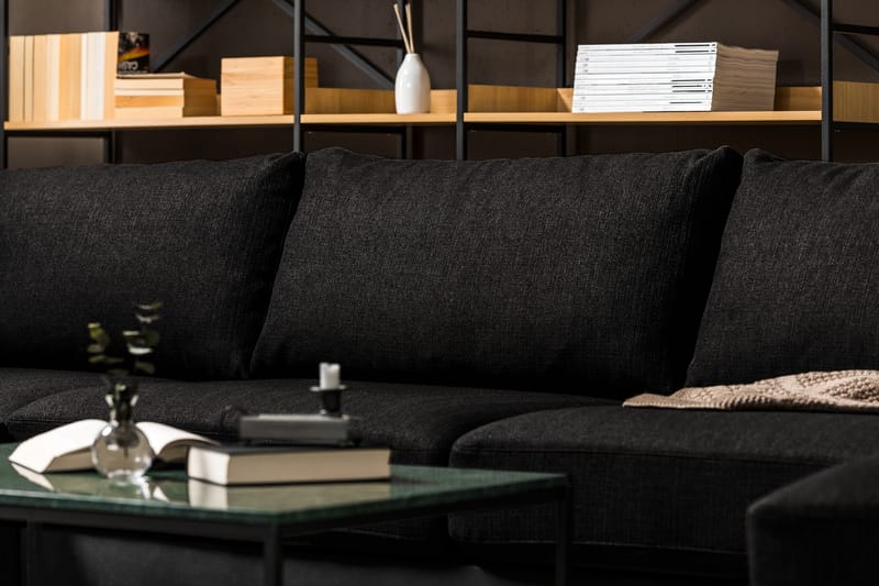 Cuba U-Sofa Divan Høyre - Svart - Møbler - Sofaer - U-sofa
