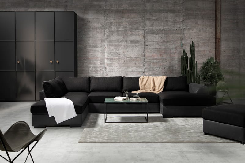 Cuba U-Sofa Divan Høyre - Svart - Møbler - Sofaer - U-sofa