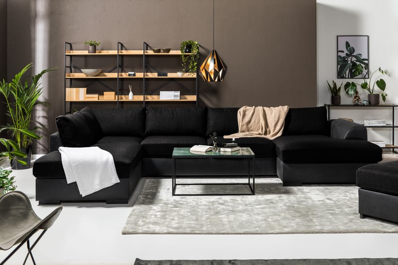 Cuba U-Sofa Divan Høyre - Svart - Møbler - Sofaer - U-sofa