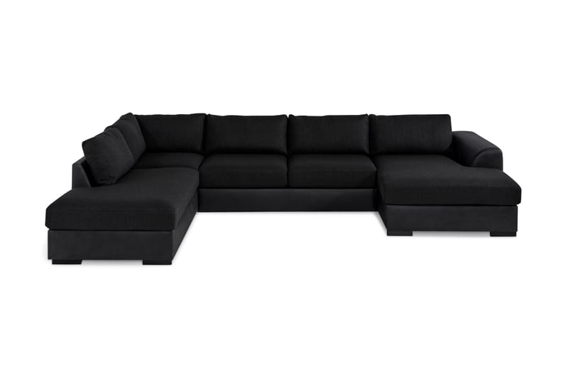 Cuba U-Sofa Divan Høyre - Svart - Møbler - Sofaer - U-sofa
