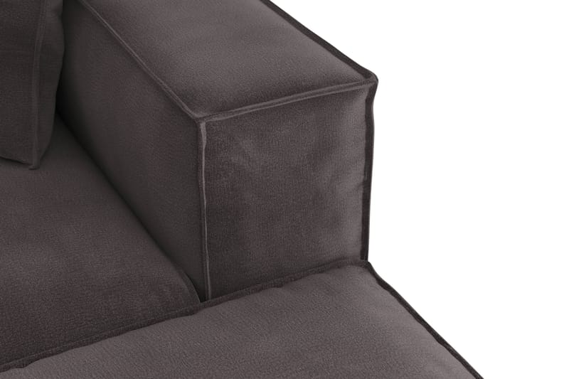 Cubo 5-seters U-formet Dyp Modulsofa med Divan og Sjeselong i Fløyel - Mørk grå - Møbler - Sofaer - U-sofa