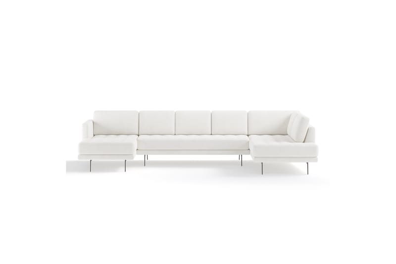 Debbi Sofa m. Divan och Sjeselong 6-seters - Hvit - Møbler - Sofaer - U-sofa