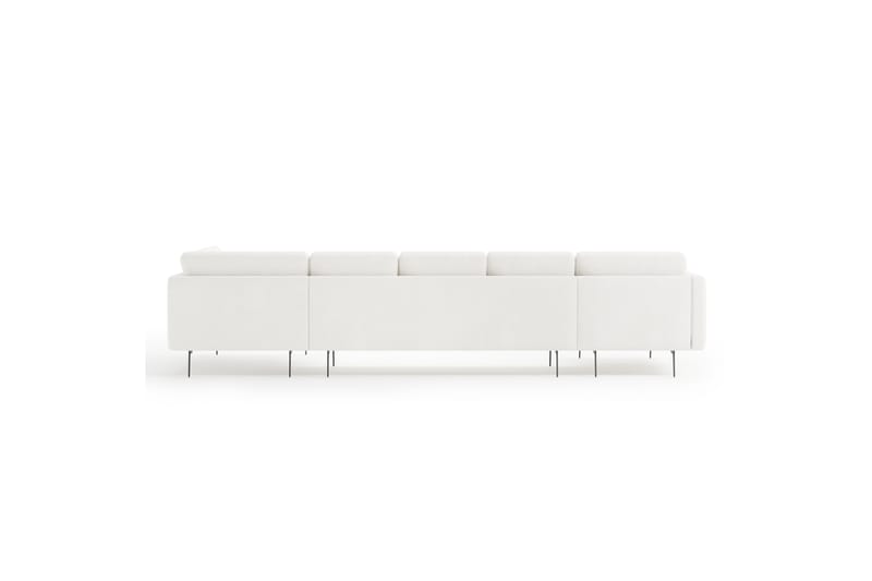 Debbi Sofa m. Divan och Sjeselong 6-seters - Hvit - U-sofa