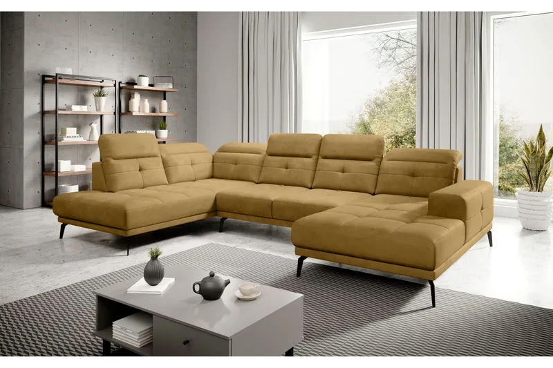 Devender Sofa m. Divan og Sjeselong - Beige - Møbler - Sofaer - U-sofa