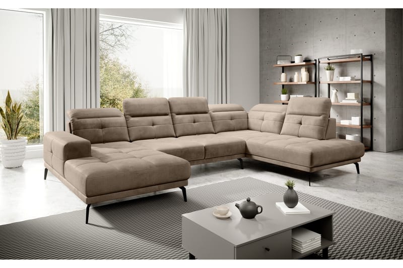 Devender Sofa m. Divan og Sjeselong - Beige - Møbler - Sofaer - U-sofa
