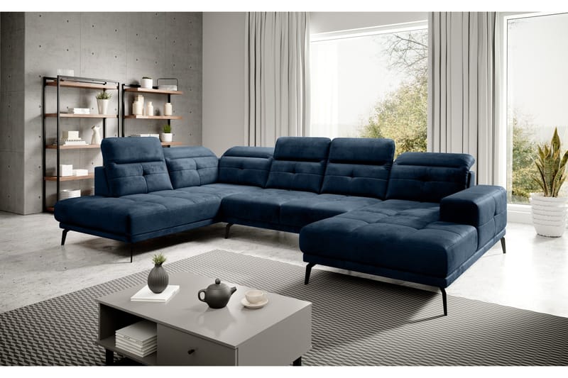 Devender Sofa m. Divan og Sjeselong - Gul - Møbler - Sofaer - U-sofa