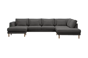 Florenz 4-seters Høyrevendt U-formet Sofa med Divan og Sjeselong i Stoff
