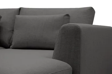 Florenz 4-seters Venstrevendt U-formet Sofa med Divan og Sjeselong i Stoff - Mørkegrå - Møbler - Sofaer - U-sofa