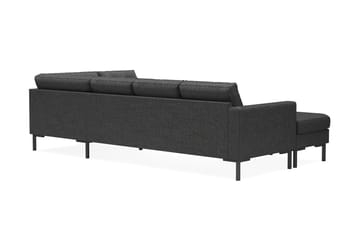 Frillestad 4-seters Høyrevendt U-formet Sofa med Divan og Sjeselong i Stoff - Mørk grå - Møbler - Sofaer - U-sofa